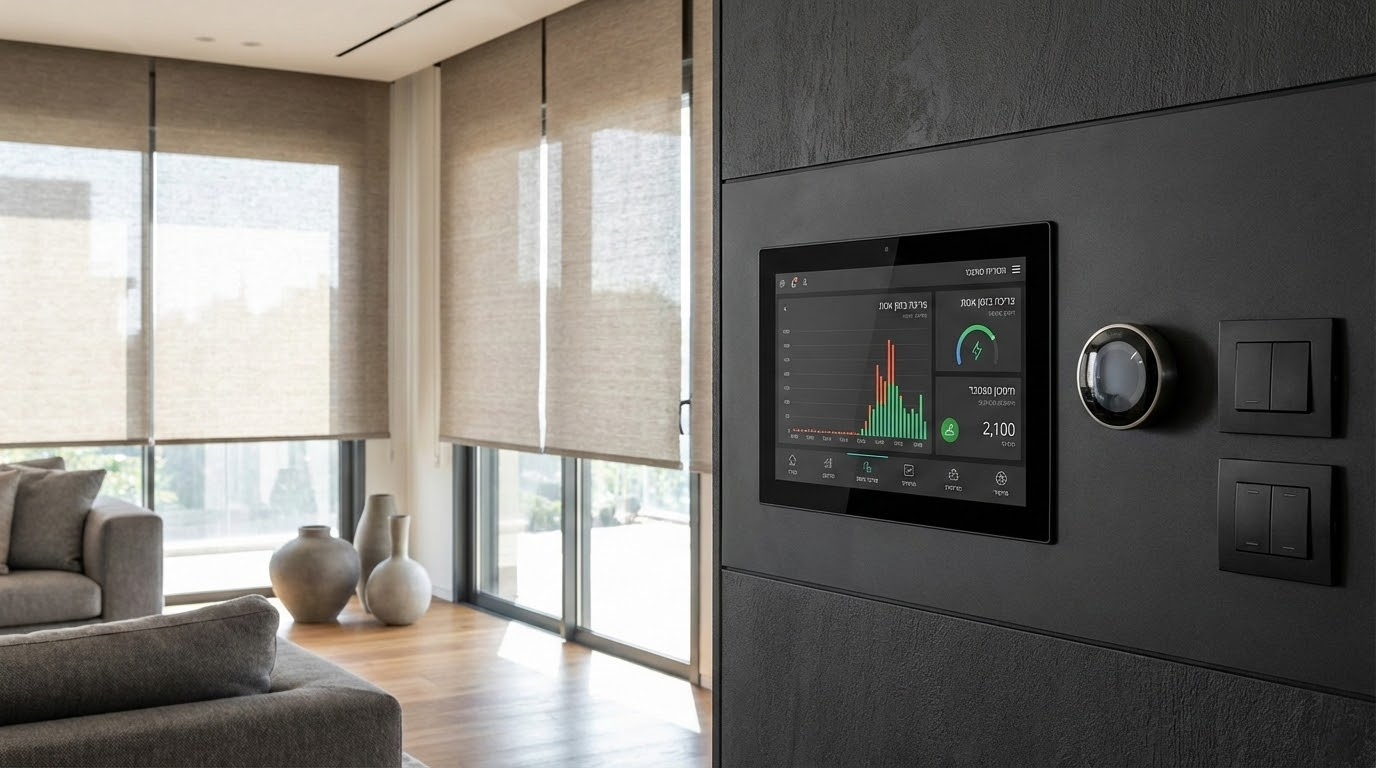 חיסכון באנרגיה בבית חכם - גרף המציג הפחתה בצריכת החשמל