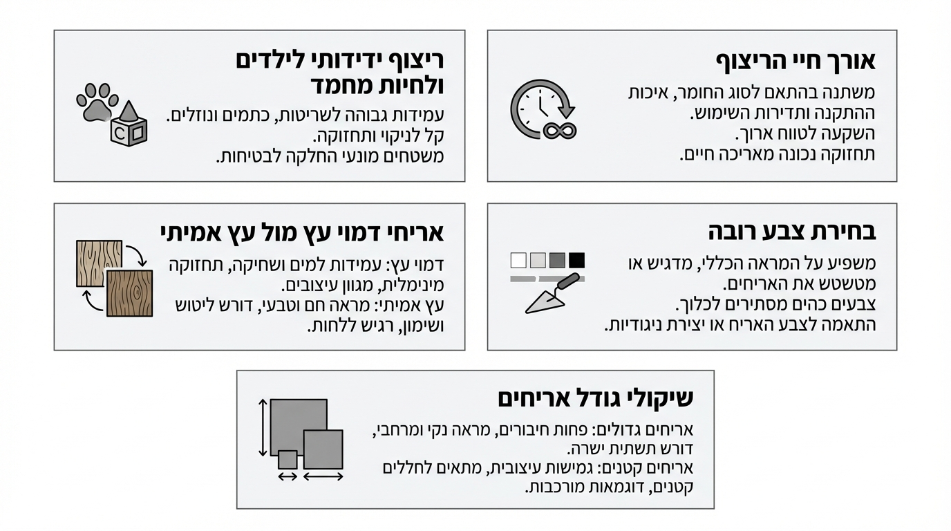 שאלות נפוצות בנושא בחירת ריצוף - תשובות מקצועיות