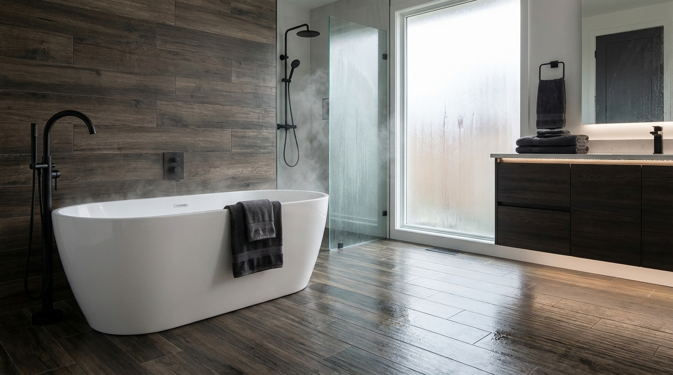 קרמיקה דמוי עץ מתאימה לחדרי אמבטיה ומטבחים - דוגמאות עיצוב