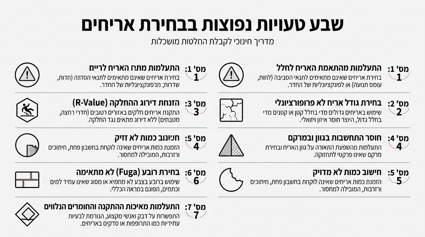 שבע טעויות נפוצות בבחירת ריצוף לסלון