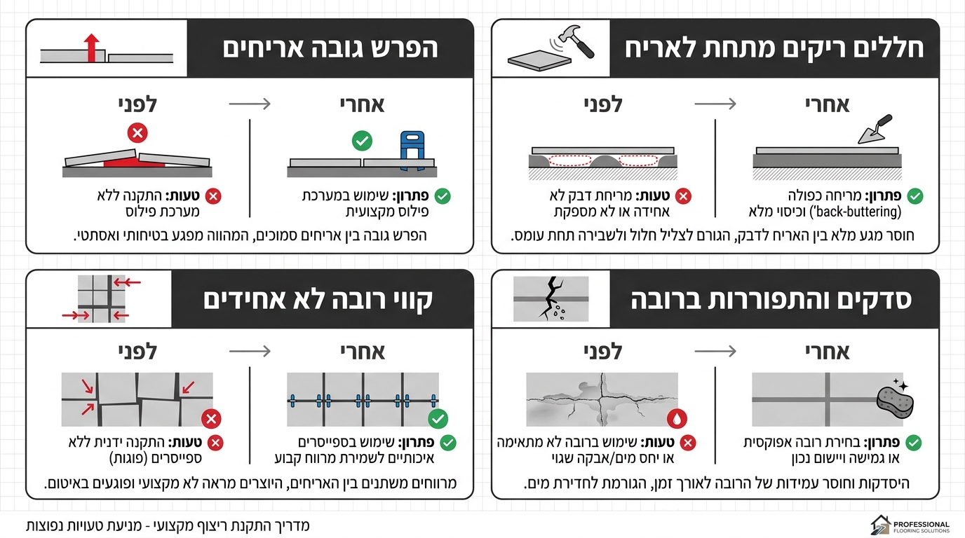 טעויות נפוצות בהתקנת אריחים דמויי שיש וכיצד למנוע אותן